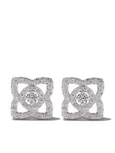 De Beers Jewellers серьги-гвоздики Enchanted Lotus из белого золота с бриллиантами