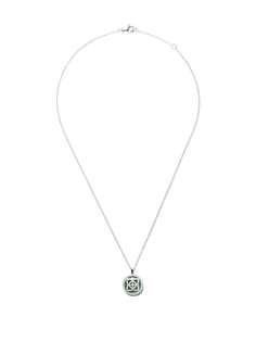 De Beers 18kt white gold Enchanted Lotus Jade Medal diamond necklace