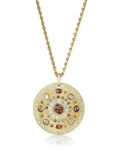 De Beers колье Talisman Medal из желтого золота с бриллиантами