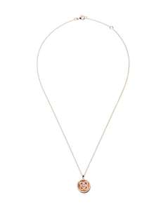 De Beers колье Enchanted Lotus Carnelian Medal из розового золота с бриллиантами