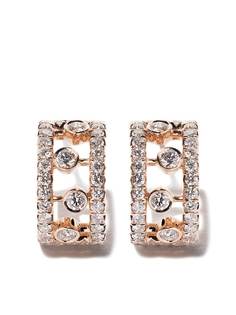 De Beers Jewellers серьги Dewdrop из розового золота с бриллиантами