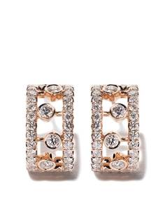 De Beers Jewellers серьги Dewdrop из розового золота с бриллиантами
