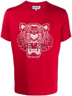 Kenzo футболка с принтом Tiger