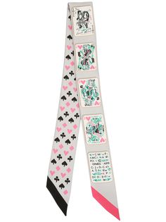 Hermès твиловый шарф Jeu De Cartes pre-owned Hermes