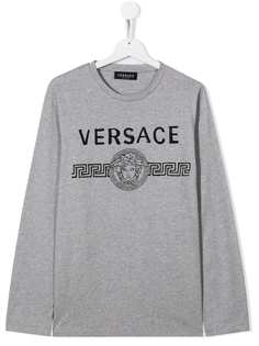 Versace Kids толстовка с логотипом Medusa