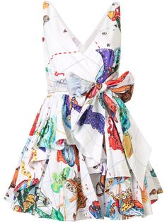 Stella Jean платье мини с принтом и завязками