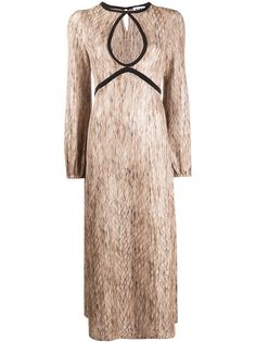 Rixo Iris keyhole lurex dress