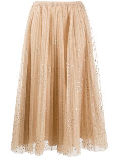 RED Valentino плиссированная юбка с блестками