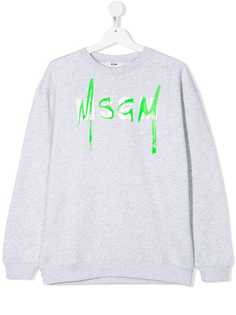 Msgm Kids толстовка с логотипом