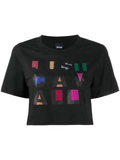 Just Cavalli укороченная футболка с логотипом