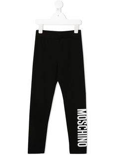 Moschino Kids легинсы с логотипом