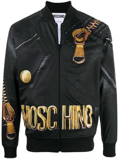 Moschino бомбер с эффектом тромплей