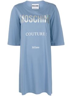 Moschino платье-футболка с логотипом