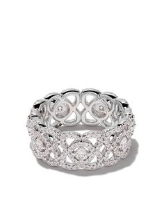 De Beers Jewellers кольцо Enchanted Lotus из белого золота с бриллиантами