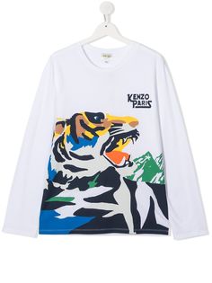 Kenzo Kids футболка с принтом