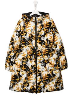 Versace Kids пуховик с принтом Acanthus