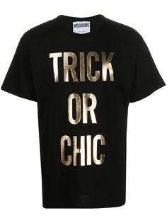 Moschino футболка с принтом Trick or Chic