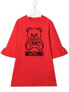 Moschino Kids платье-футболка с принтом Teddy Bear