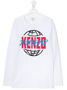 Kenzo Kids футболка с круглым вырезом и графичным принтом