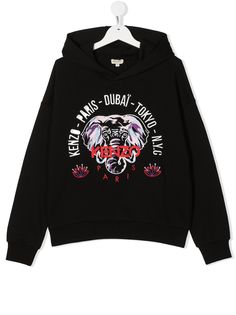 Kenzo Kids худи с вышивкой Elephant