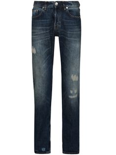 Eleventy прямые джинсы с эффектом потертости