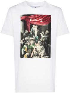 Off-White футболка с принтом Caravaggio