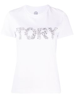 Tory Burch футболка с принтом пейсли и логотипом