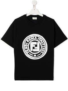 Fendi Kids футболка с логотипом FF Roma