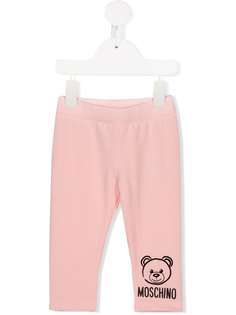 Moschino Kids легинсы с логотипом