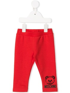 Moschino Kids легинсы с принтом Teddy Bear