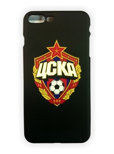 Клип-кейс для iPhone 7 Plus с объемной эмблемой ПФК ЦСКА, цвет чёрный