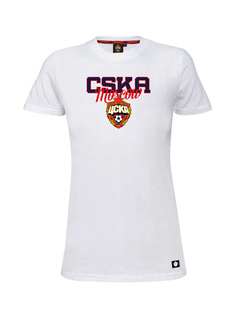 Футболка женская "CSKA Moscow", цвет белый (XL) ПФК ЦСКА