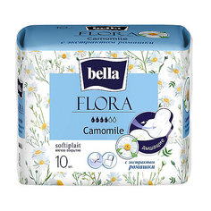 Прокладки Bella Flora Camomile с экстрактом ромашки, 4 капли, 10 шт