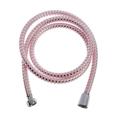 Душевой шланг luazonaqua la03pp, 150 см, с пластиковой конусообразной гайкой, пвх, розовый