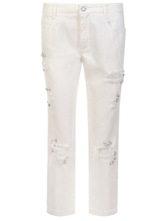 Белые джинсы с декором Ermanno Scervino