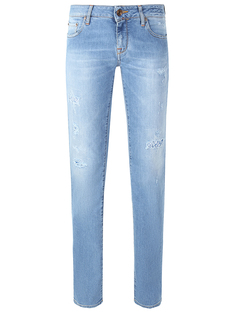 Хлопковые джинсы с потертостями Jacob Cohen