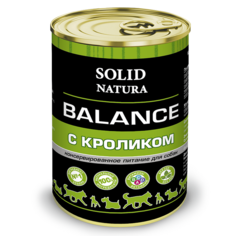 Влажный корм Solid Natura Balance, кролик, 340 г