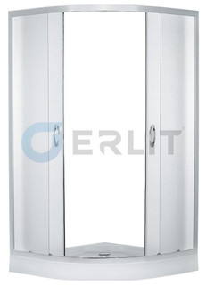Душевой уголок с поддоном 80х80х195 см Erlit Comfort ER0508-C3 матовое стекло