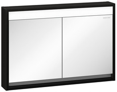 Зеркальный шкаф белый глянец/венге 99х68 см Edelform Constante 2-667-14-S