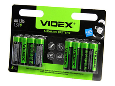 Батарейка AA - Videx LR6 VID-LR6-8BC (8 штук)