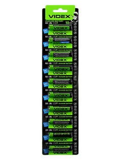 Батарейка AA - Videx LR6 VID-LR6-10BC (10 штук)