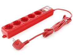 Сетевой фильтр Power Cube 5 Sockets 3.0m Red SPG-MXTR-14