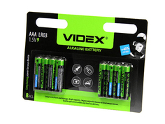 Батарейка AAA - Videx LR3 VID-LR3-8BC (8 штук)