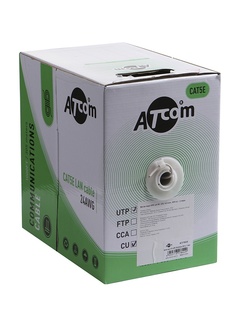 Сетевой кабель ATcom UTP cat.5e CU 305m AT7844