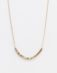 Золотистое ожерелье с подвеской AllSaints-Золотой