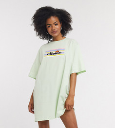 Платье-футболка в стиле oversized с логотипом Ellesse-Зеленый