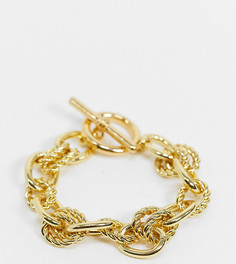 Покрытый 14-каратным золотом браслет-цепочка Reclaimed Vintage inspired​​​​​​​-Золотой