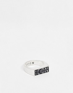 Серебристое кольцо с логотипом Icon Brand-Серебристый