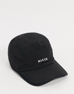 Черная 5-панельная кепка с маленьким логотипом Nicce-Черный