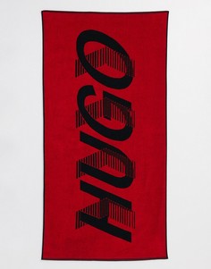 Пляжное полотенце с большим логотипом HUGO x Liam Payne-Черный